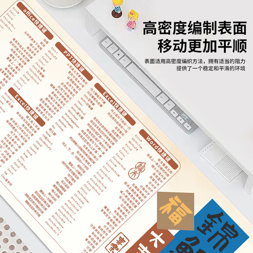 Drei-Farben-Katze Chinesische Maus-Pad Home Office Desktop Pad Super Large Ins Style Girls Shortcut Keys Computertasten 12610 Happy 100 cm x 50 cm x 5 mm