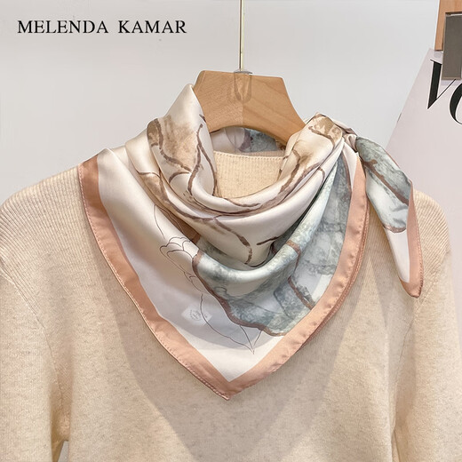 MELLENDA KAMAR SITE WEB OFFICIEL SILK Écharpe 2025 NOUVEAU ÉCRULE STEMBRE STEMBRE CADEAU DE FACRE DE MELORS MERNIFICATION à la mode et polyvalente pour mère [rose clair] Gift haut de gamme haut de gamme pour petite amie et femme