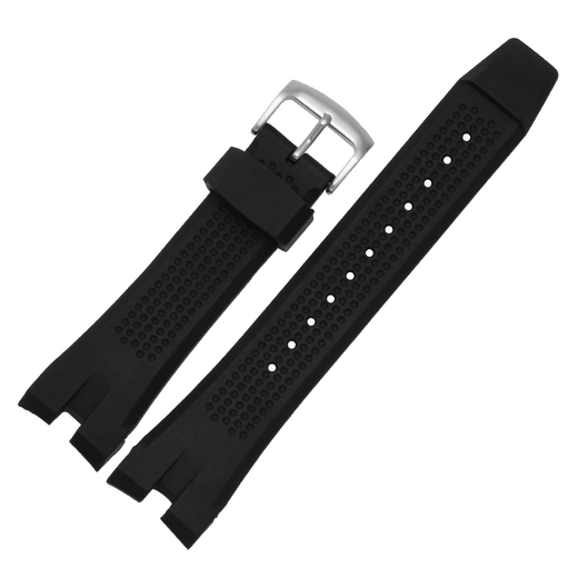
Suitable for Citizen Chengcheng AW1475 S094828 1476 1477 1479 4155 silicone rubber strap Black-black buckle 24mm