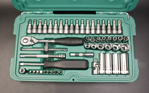 
1/4 Xiaofei 52-piece sleeve wrench set 0 Auto repair quick small ratchet wrench tool box accessories 5mm short sleeve 11304