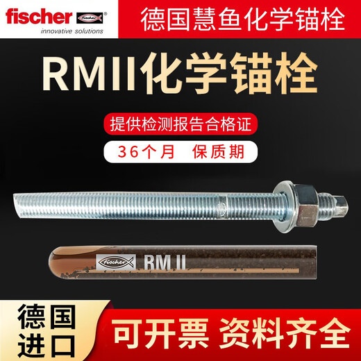 Ruilishi Fischer chemical anchor bolt imported from Germany stainless steel carbon steel chemical bolt screw M12M16M20 steel anchor M16*125/190 agent + screw (carbon steel)