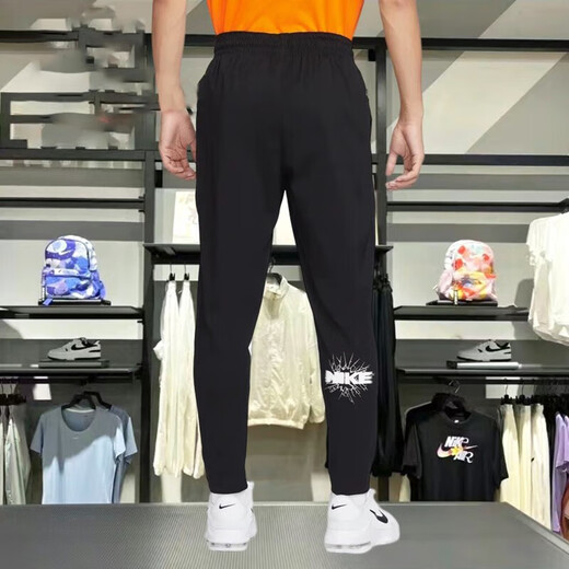 
NIKE Nike Pants Men's Pants Autumn and Winter New Sport Pants Ins Trendy Knitted Pants Loose Straight Comfortable Leisure Pants Woven Elastic Fabric FQ6995-010 Zip Design L (175/80A)