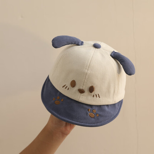 Aibaoxi Baby Hat Spring and Autumn Baby Peaked Cap Cartoon Baseball Cap Children's Outing Sun Hat Blue Bear T150
