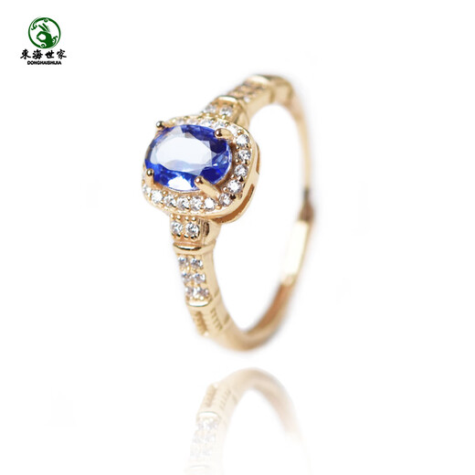 DL 1998 Fat Donglai same style tanzanite ring for women s925 silver niche design ring bare stone 02% 23s925 silver tanzanite ring