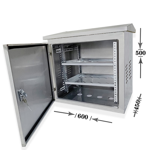 Aoyanlai outdoor stainless steel distribution box network cabinet 6u9u24u42u monitoring equipment box outdoor 1400*600*600