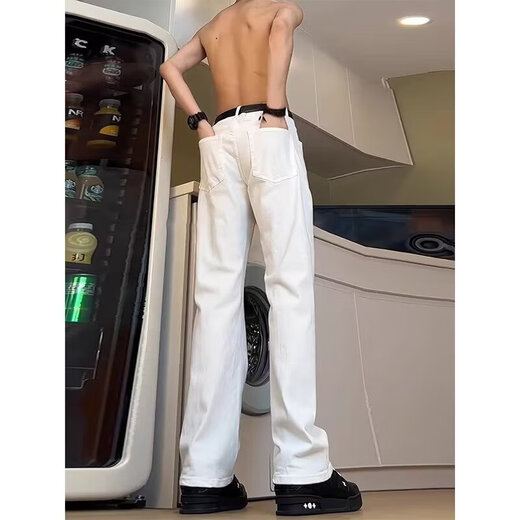 Digada White Jeans Männer loser Frühling New American High Street High Taille Schmale Version Slim Hosen Männer HCFS-2076 Weiß XL