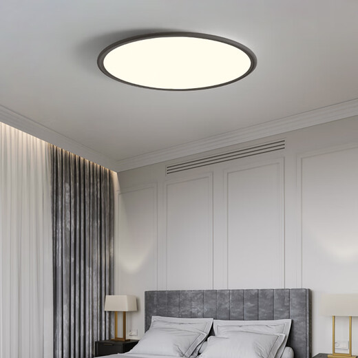 Yilin Round Living Room Ceiling Lamp Bedroom Lamp Simple Modern Nordic Minimalist Atmosphere Home Study Room LED Lamp White-Eye Protection Anti-Blue Light Ra>97_40CM Three