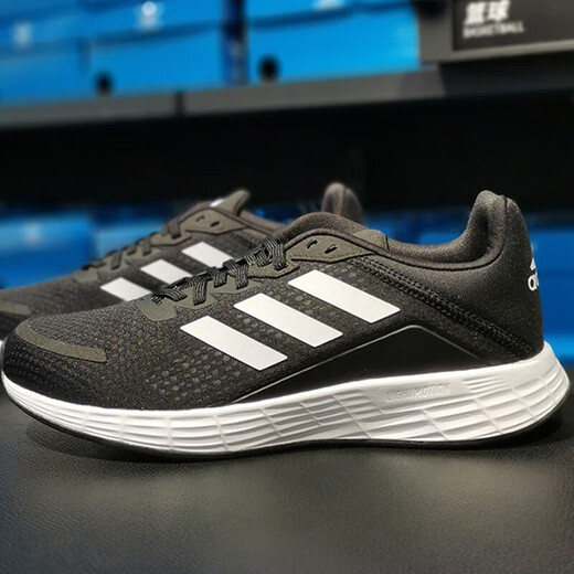 阿迪达斯 （adidas）男鞋2025夏季新款网面透气运动鞋轻便耐磨休闲鞋缓震跑步鞋 JQ9716黑色 42 (260mm)