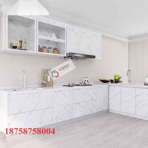 XMSJ仿大理石厨房防油贴纸橱柜灶台用防水加厚墙纸自粘餐桌面壁纸 9894 翡翠绿 小