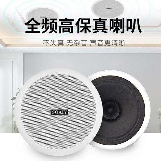 
Soaiy 6006Y ceiling speaker set Bluetooth home theater amplifier ceiling background music store conference public broadcast speaker system 5.5 inches one drag four