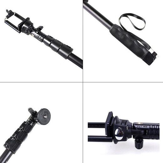 YUNTENG 188 Tragbarer Selfie-Stand-Einbein-Selfie-Stick-Handhalter Handy Ständer Kamera Mobiltelefon Ständer Selfie Purple 9928 Stativ integriert