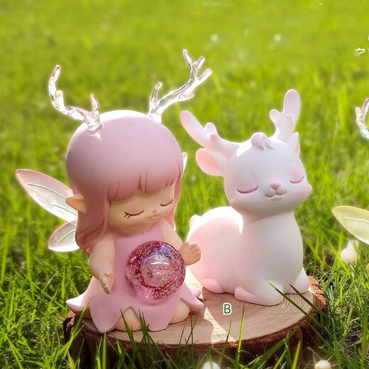 Enchanting cat and deer night lamp desktop decoration girl birthday gift girl high-end feeling to give girlfriend practical gift [yellow] Yilu You night lamp - gift box gift for girls romantic surprise gift