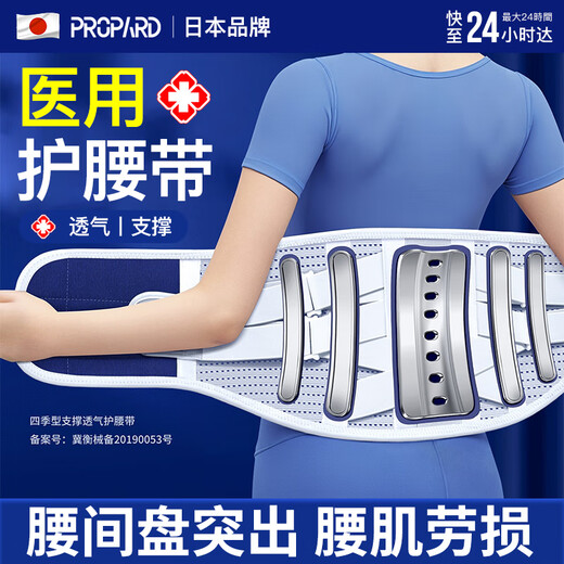 PROPARD medical support belt, lumbar disc strain, lumbar disc herniation, psoas muscle pain, men and women, waist circumference, waist support, waist corset LY93 to relieve pain | steel plate support, L size 2 feet ~ 2 feet 5, suitable for 100 ~ 140 Jin Jin equals 0.5 kg