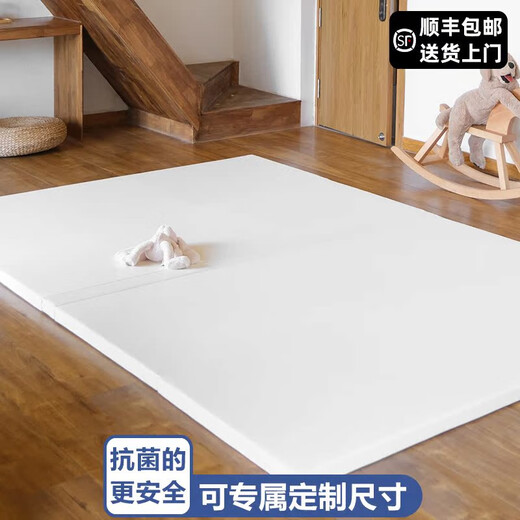 babysoul宝宝加厚爬行垫4cm儿童地垫家用婴儿爬爬垫折叠XPE 奶酪色无缝 120CM*160CM*4CM
