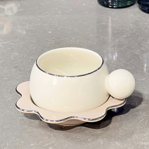 Xibaisheng tea set set of high-end gifts and light luxury teapot tea cup set for home living room kettle cups moving to a new home gift ceramics 1 cup 1 disc [1289] ordinary packaging