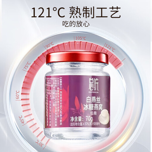 Tongrentang (TRT) Président Beijing Tongrentang White Swallow Silk Rock Sugar Bird's Nest Low Sugar Version 420G pour aîné