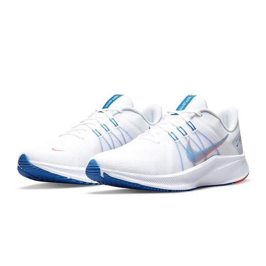 耐克（NIKE）官网官方男鞋运动鞋 25夏季QUEST 5轻便减震透气休闲鞋子跑步鞋男 DA1105-101/白蓝红/ QUEST 4 44.5