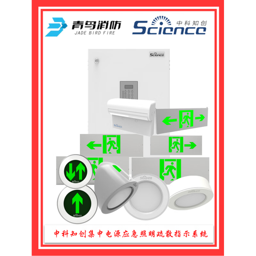 青鸟消防中科知创应急灯疏散标志集中电源箱地埋灯单向 3W 嵌入 安装应急灯  834/834B/711