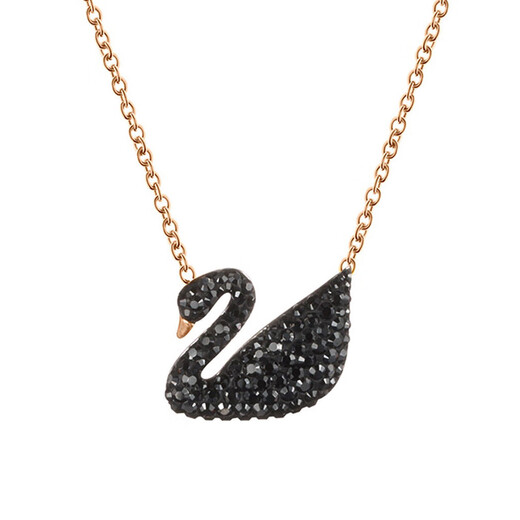 SWAROVSKI Swarovski necklace classic swan crystal clavicle sweater chain Birthday Chinese Valentine's Day gift for girlfriend Large black swan 5204134