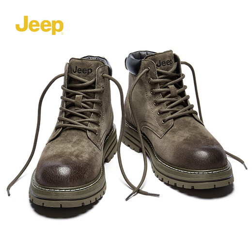 Jeep Boots masculinos Británicos Retro Martin Botas Midube Botas de trabajo Big Boot Boots Khaki