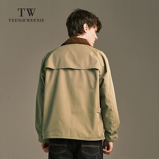Teenie Weenie Bear Men's Simple Jacket 2025 Autumn and Winter New Casual Retro Fashion Trend Jacket Dark Khaki L