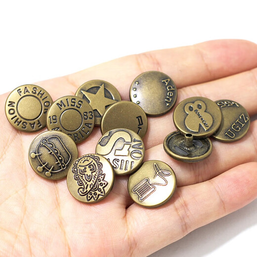 Sijie Down-Jacke Knöpfe, Mutterknöpfe, 17 mm Kupferquad-Knöpfe, Jeanskleidung, Jacke, Schnappknöpfe, versteckte Metallknöpfe, vielseitige Knöpfe, TGT19 6 Sätze: Kombiniert mit doppelseitiger 831