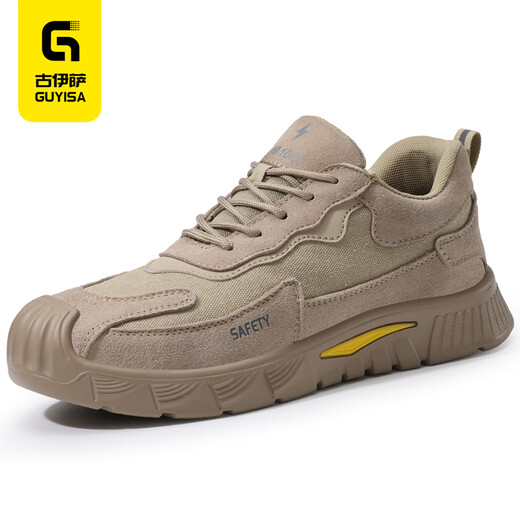 Zapatos de protección de mano de obra de Guyisa para la cabeza de plástico anti-smash de los hombres anti-Punteo Anti-Punteo Ligero RESISTO DE ELECTRIANO DE ELECTRIANO ASEMBRANO Zapatos de trabajo F100 41