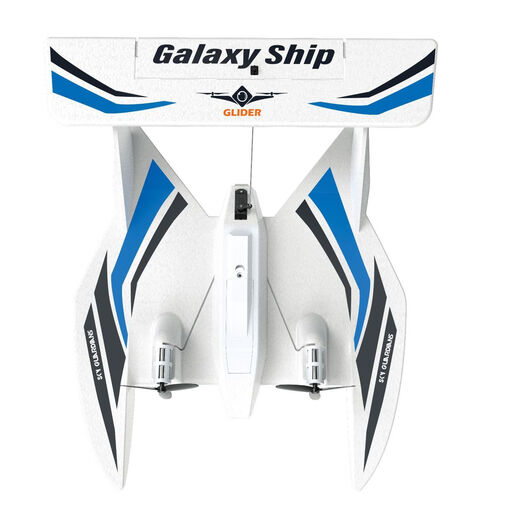 New model sea, land and air remote control spaceship three-channel glider fixed-wing waterproof aircraft amphibious model aircraft children's toy blue - three-channel sea, land and air 3 batteries flight 45-60 minutes