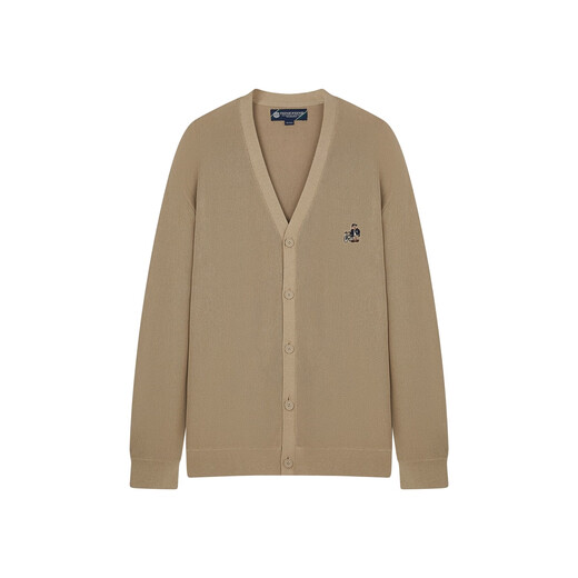 Teenie Weenie Bear Men's Wool Knitted Cardigan Men's Spring Sweater Top Casual Commuting Jacket Khaki M 170