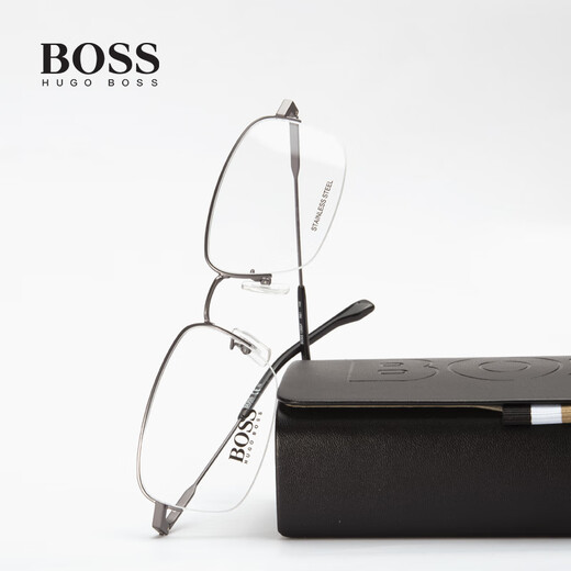Hugo Boss frame men's classic business half frame casual versatile box 1289/F myopia glasses frame black 1289/F-003