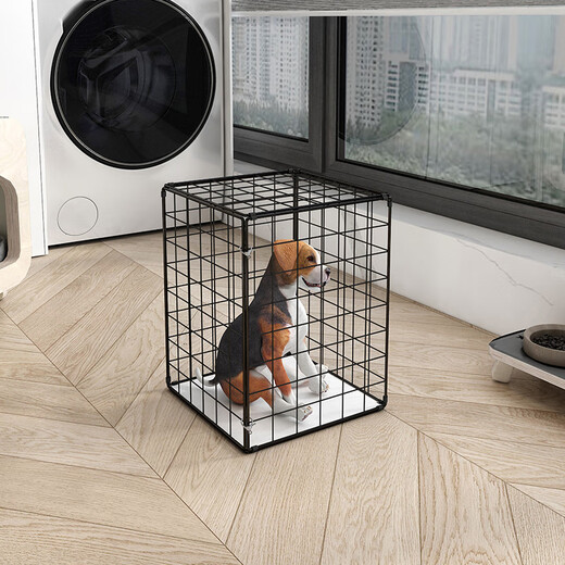 Cat Cage Home Super Large Free Space Cat Nest Dog Cage Puppy Cage Six Sides Portable Folding Pet Cage White 30*30*20cm 6Jin Jin equals about 0.5kg