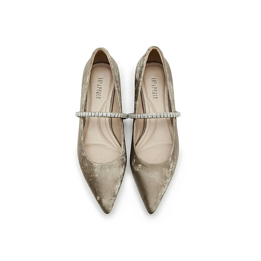 
Joy/peace Dong Jie's same Olive Martini 25 Spring New Chinese Cowhide Light Mouth Mary Jane Single Shoes 12603AQ5 Apricot Color 37