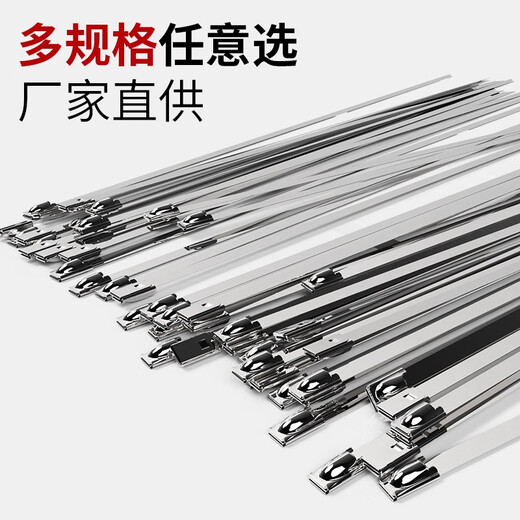 Kraftwell Edelstahlkabel Krawatte Selbstverriegelung 304 Metallkabel Draht Bindedraht im Freien mit hoher und temperaturfestem Riemen 0 7,9*300 mm20 Paket OT3291