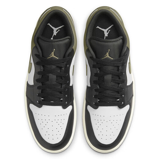 Jordan休闲鞋男子AJ 1乔丹JORDAN 1运动鞋553558-092黑白绿42.5