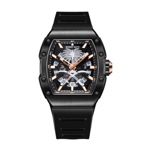 Bugatti (bonest gatti) montre un cadeau d'anniversaire pour le petit ami allemand entièrement automatique creux mécanique montre imperméable du canon luminescent