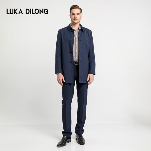 Lucadilong [шерсть + шелковидный шелк] Spring Cool Light Luxury Wool Jacket High Elastic Неиронная деловая куртка Royal Blue M (48)