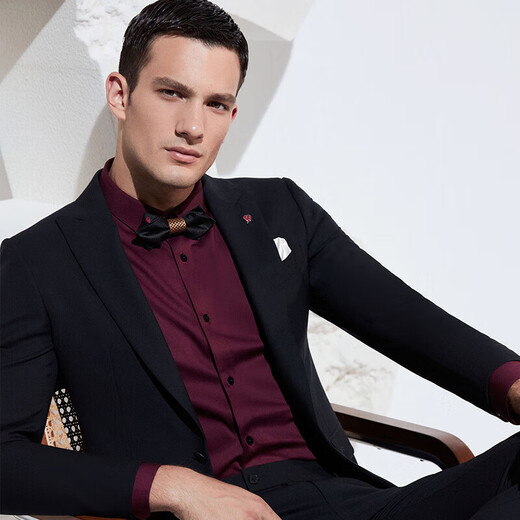 
Announcement bird wool suit (single top) double slit men's blazer EBB221230U black 46A