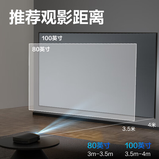 Deli 80-inch 16:9 projection screen Fresnel anti-light curtain Picture frame curtain HD household projection medium telephoto anti-light hard screen MS701 [package installation service]