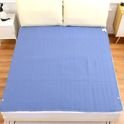 Electric blanket single 1.2 electric mattress double 1.8 meters student dormitory small household 1.5 electric heating blanket 2 meters blue single control 150*120cm mite removal + timer