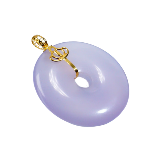 Fat Donglai's same style safe buckle clip buckle 18k gold buckle donut buckle jade jade buckle nostalgic AU750 F1 crown style-K yellow