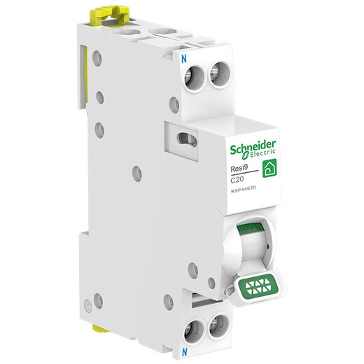施耐德电气 空气开关1P+N C20A 小型家用紧凑型断路器 双进双出空开R9P44620