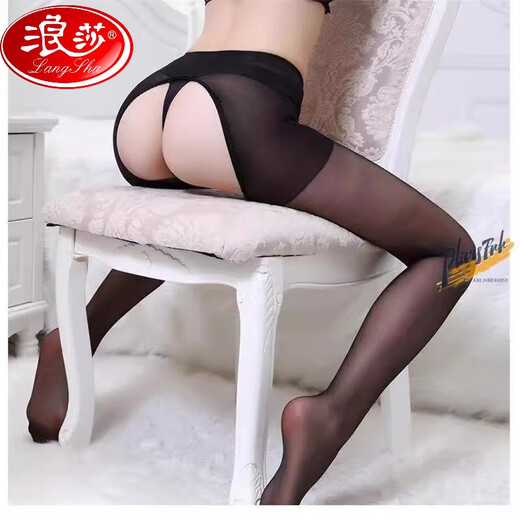 LangSha (LangSha) no-wear and take-off stockings, sexy extended opening, plus extra fat MM300Jin Jin equals 0.5kg, bottoming pantyhose, 3 skin colors, double-sided open crotch style 130-200Jin Jin equals 0.5kg