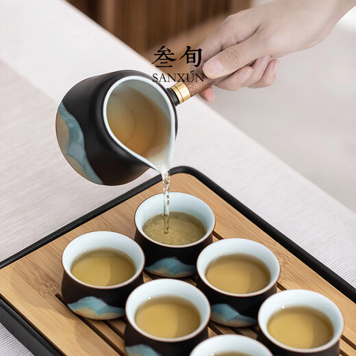 Thirty-year-old remote mountain automatic Kung Fu tea set household high-end light luxury lazy tea artifact teapot gift box