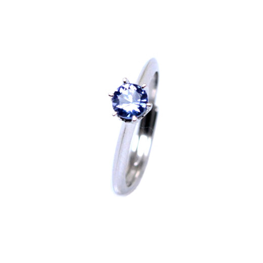 DL 1998 Fat Donglai Quality Tanzanite Ring Silver Tianlan Femmes: Blue Gem Ring chevauchant