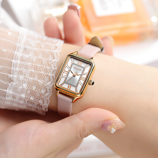 Julius Watch Damen Retro elegant vielseitig kleiner Platz Watch Student Frauen wasserdichte Quarz Uhr Pink JA-1478a