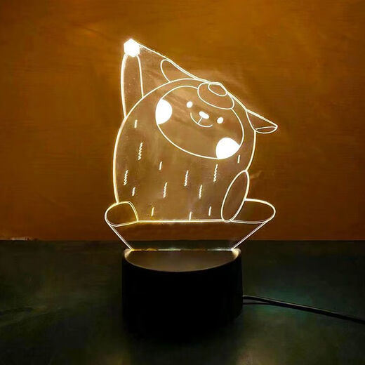 晴野蛋仔派对3d小夜灯贝克咚咚羊苹果周边玩偶氛围灯儿童生日礼物 3899-7 咚咚羊 黑底16色  充电款