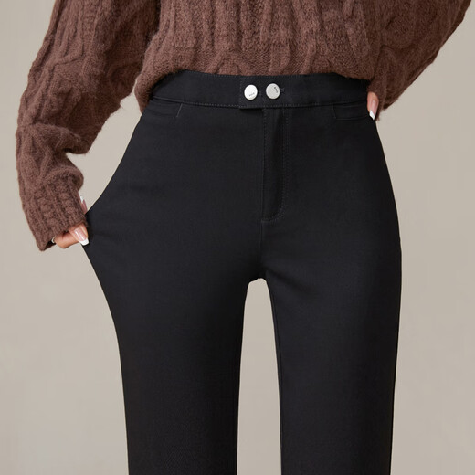 Yiyang (ESE-Y) outer leggings for women, new autumn and winter small black pants, slimming magic pants, winter - black (under 162cm) M