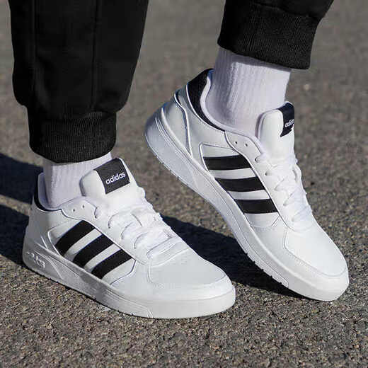 Chaussures officielles des navires officiels Adidas, nouvelles chaussures de sport d'été, chaussures d'entraînement résistantes à l'usure, chaussures de planche à roulettes, chaussures décontractées respirantes, hommes 9195-cuir blancs à trois rayures 39