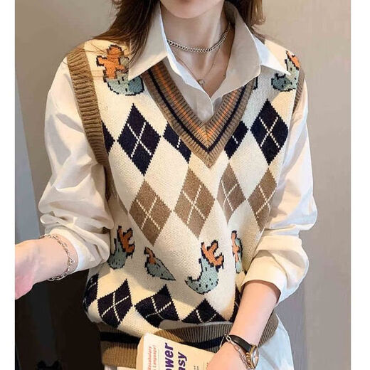 
Commander Bear knitted vest wears a new female-sex sweater fat mm knitted wears a loose horse clip lazy style black 9901 single-piece vest 5XL size 200-230Jin [Jin equals 0.5 kg]
