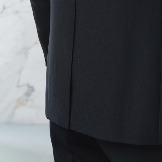 Siete marca Suit Men's 25 negocios de primavera y verano ropa formal fácil de hacer collar plano entrevista con chaqueta de traje 126JC70760 Negro 50 B